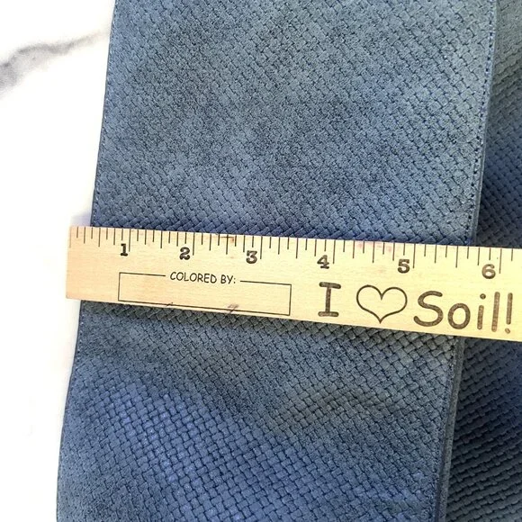 Talbots Woven Leather Hobo Style Shoulder Bag, Cornflower Blue - Picture 15 of 15